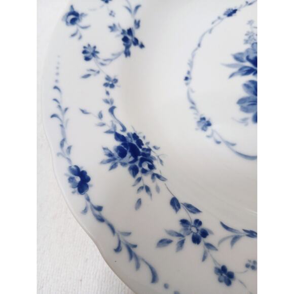 1940s Hoya China 9" Soup Plate Blue Flowers Japan Porcelain Floral Replacement - Picture 6 of 16